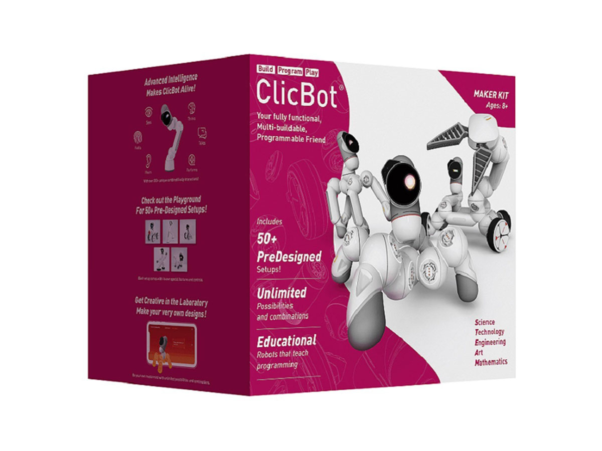 Clicbot. Модульный робот. CLICBOT Robot. CLICBOT maker Kit. CLICBOT 2 набор.